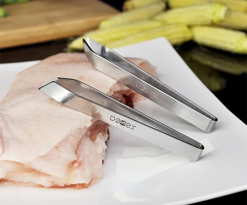 Pc Stainless Steel Fish Bone Tweezers Pincer Clip