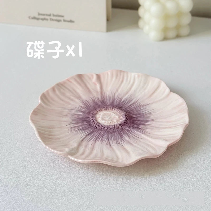 6-Inch Flower Small Dish Ceramic Small Dish Irregular