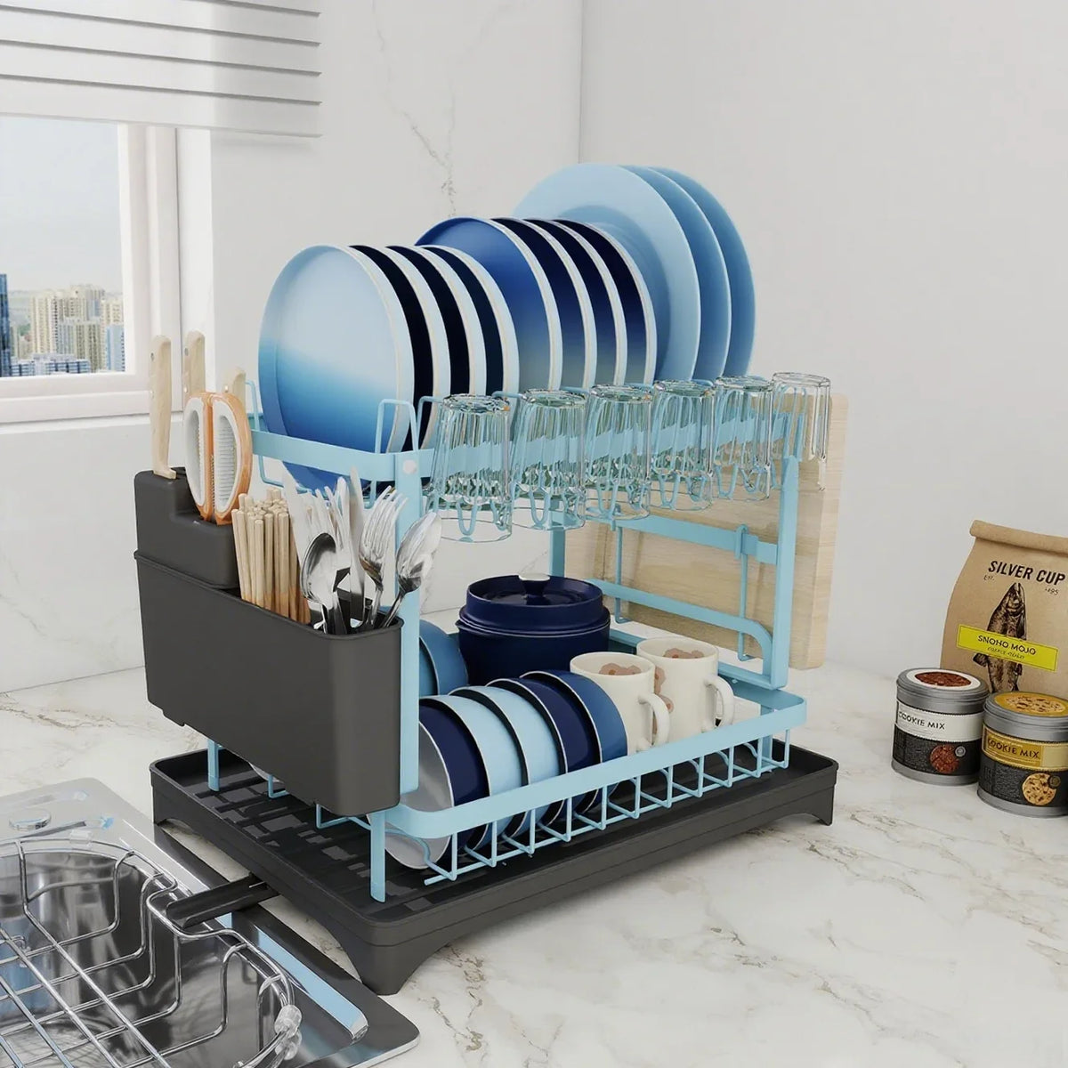 Dish Drying Rack Tier Dish Racks Counter Large