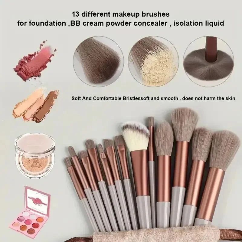 13pcs Makeup Brush Brushes Cosmetic Makeup Sponge Makeup