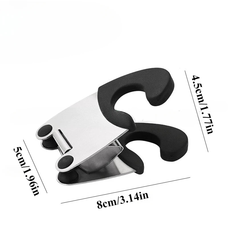 Anti-Scald Silicone Grip Pot Clip Holder Spoon Stainless