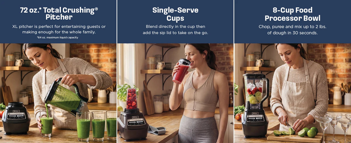 Multi-Functional Food Processor/Blender Making Smoothies