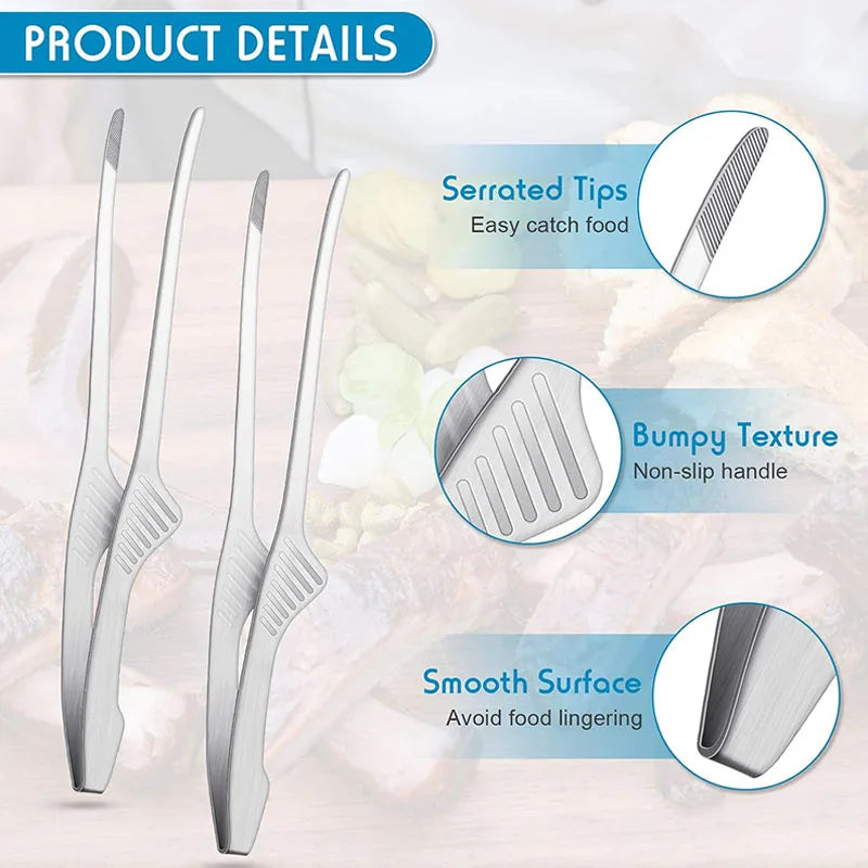 Bbq Tongs Non Slip Cooking Utensils Stainless Steel