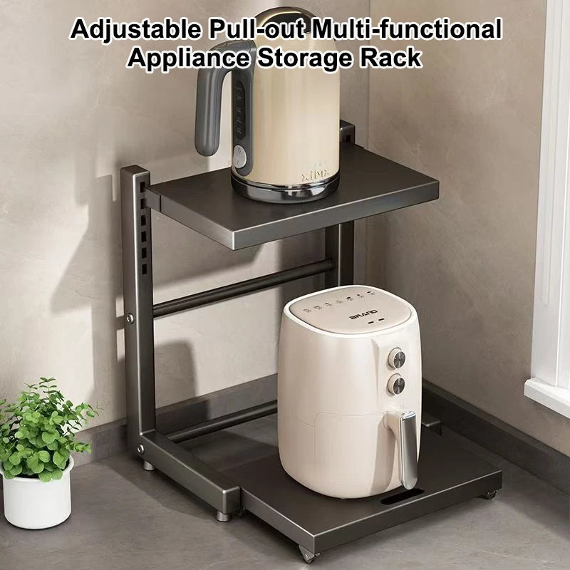 Pull Out Adjustable Storage Rack Multi-Layer Counter Organizer
