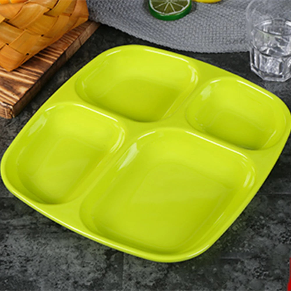 Divided Dish Diet Thickened Divided Dinner Tray Four-Grid