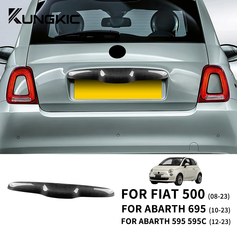Real Hard Carbon Fiber Sticker Fiat 500 08-23