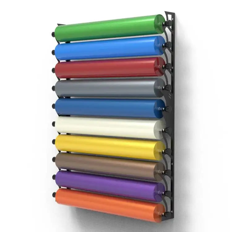 Foshio 10-Layer Vinyl Wraps Storage Rack Organizer Screws
