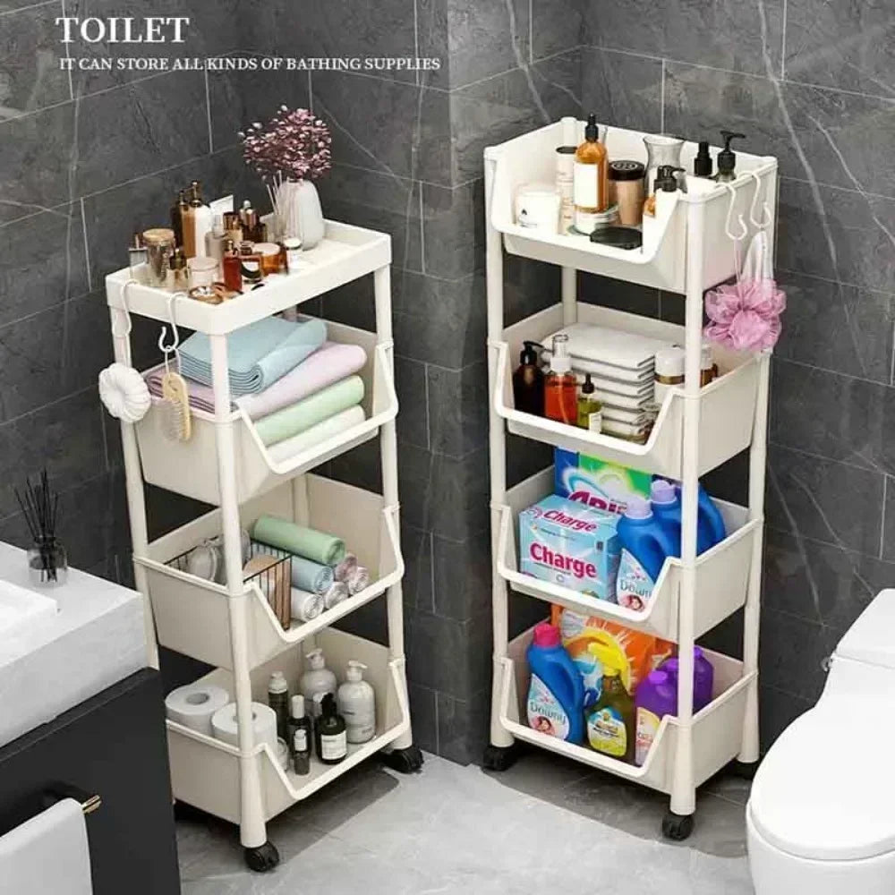 Organizer Storage Rack Mobile Snack Toy Trolley Desk
