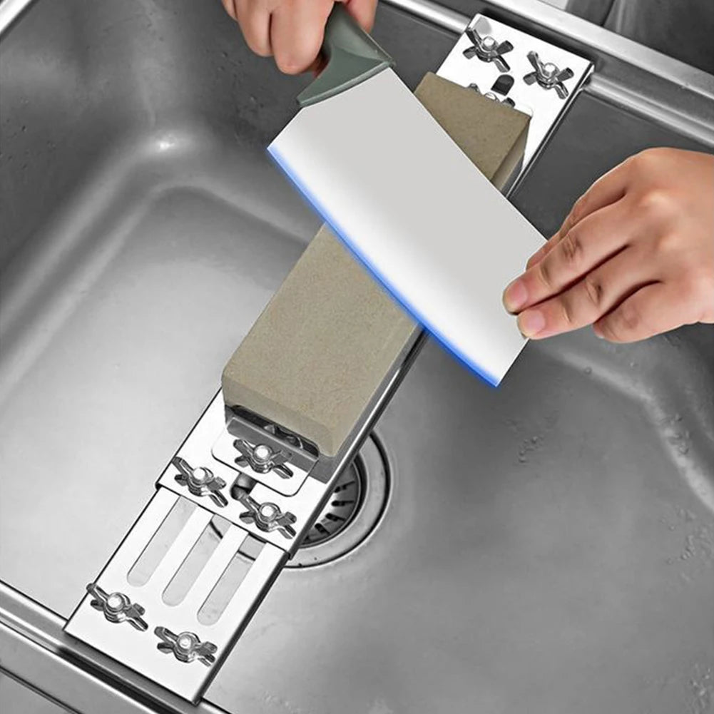 Stainless Steel Anti-Slip Sharpener Retractable Sharpening Stone