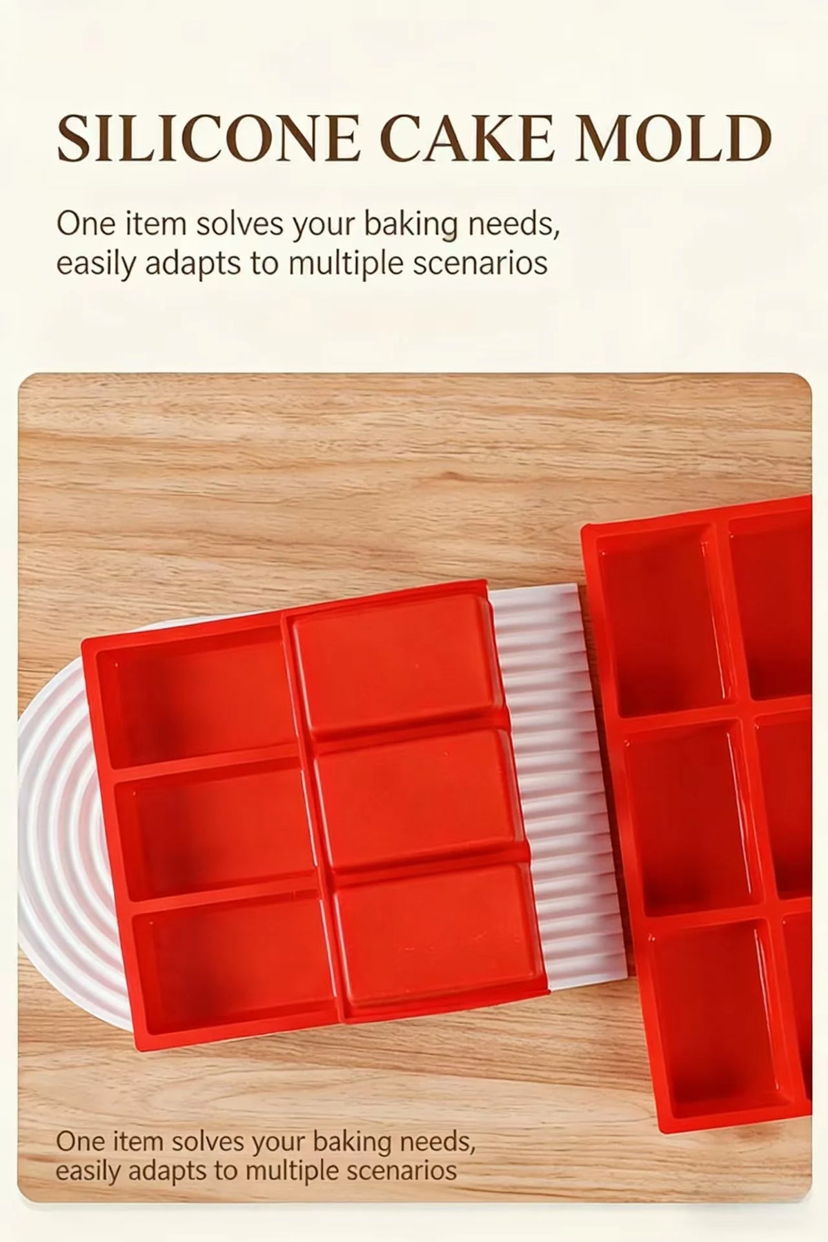 Big 9-Cavity Silicone Mini Loaf Pan -Nonstick Easy