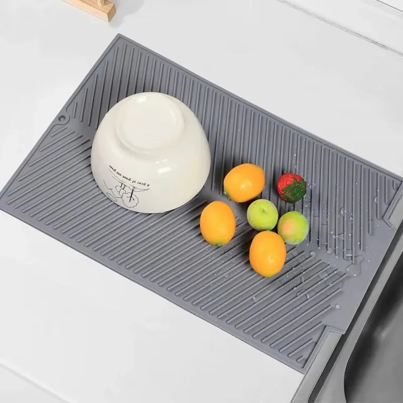 Silicone Drying Mat Pot Dishes Nonslip Heat Resistant