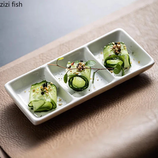 White Ceramic Seasoning Dish Sushi Dish Soy Sauce