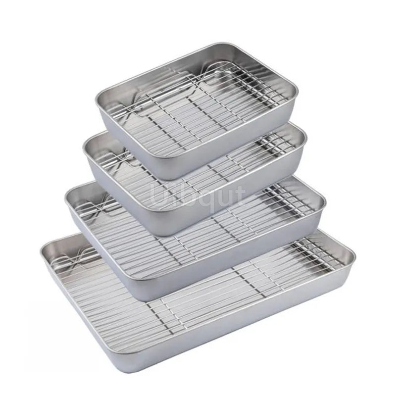 304 Stainless Steel Baking Tray Plate Bbq Tray