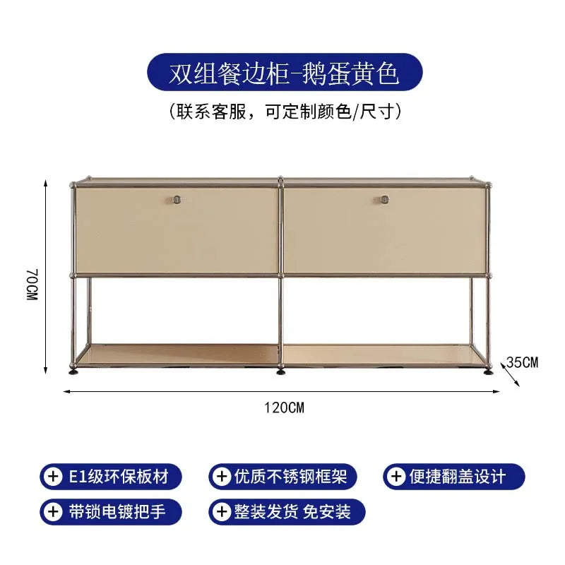 Modern Module Living Room Cabinet Stainless Steel Tv