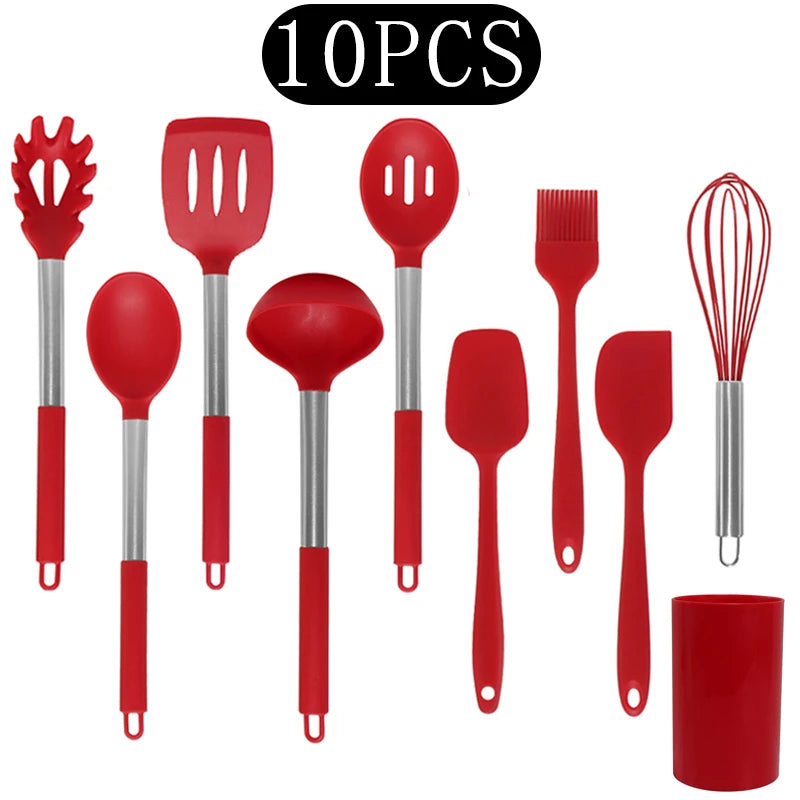 Black Non-Stick Silicone Kitchenware Cooking Utensils Cookware