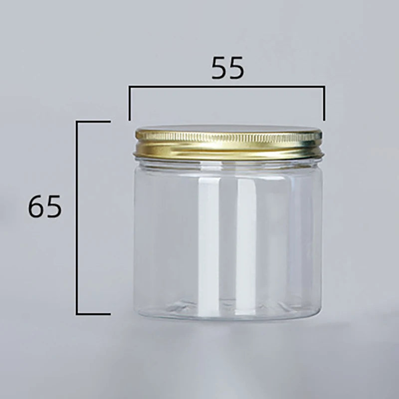 Transparent Sealing Jar Aluminium Screw Lids Organizer Storage