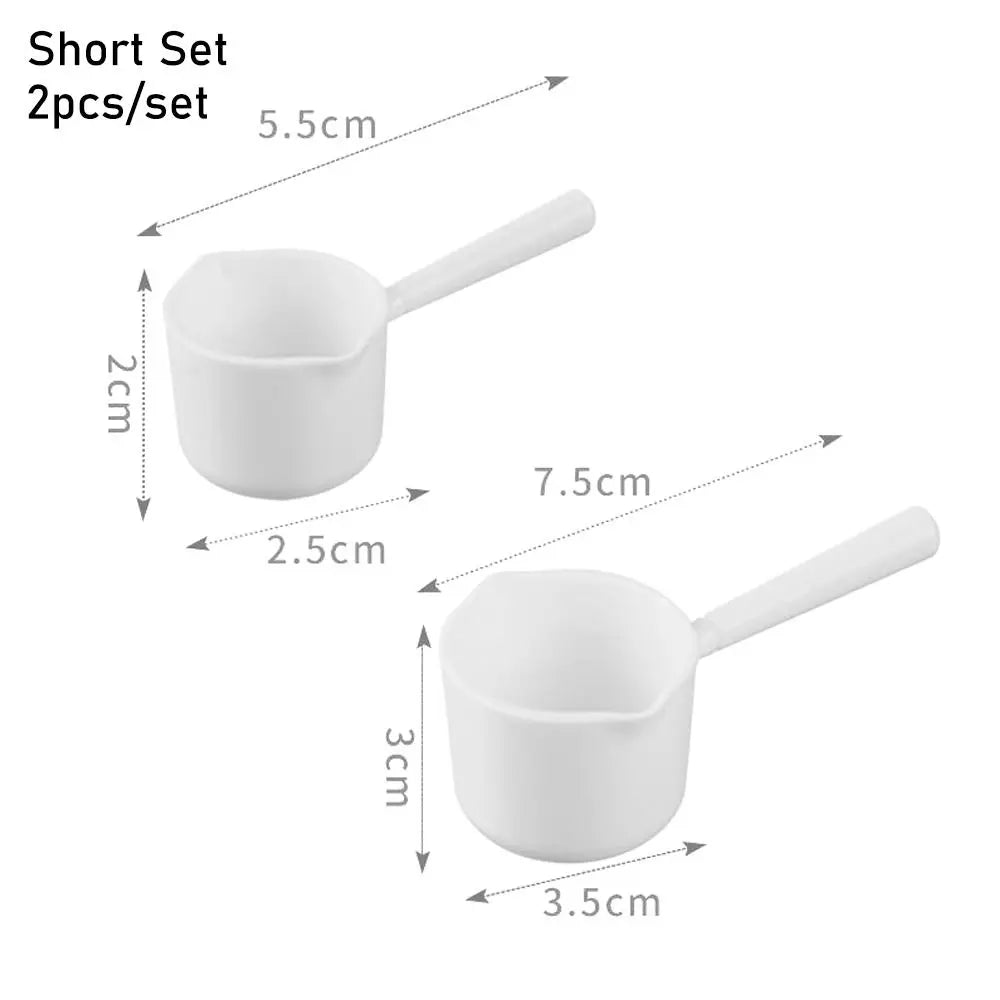 2pcs Durable Measuring Spoon Transparent Salt Washing Powder