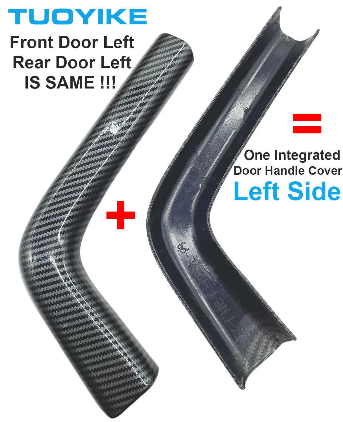 Car Abs Carbon Fiber Interior Door Pull Handle