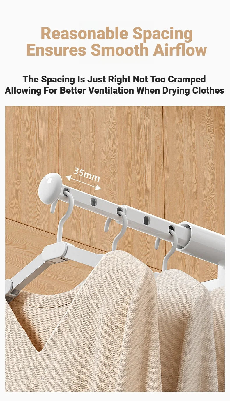Retractable Clothes Drying Rack Folding Balcony Drying Pole