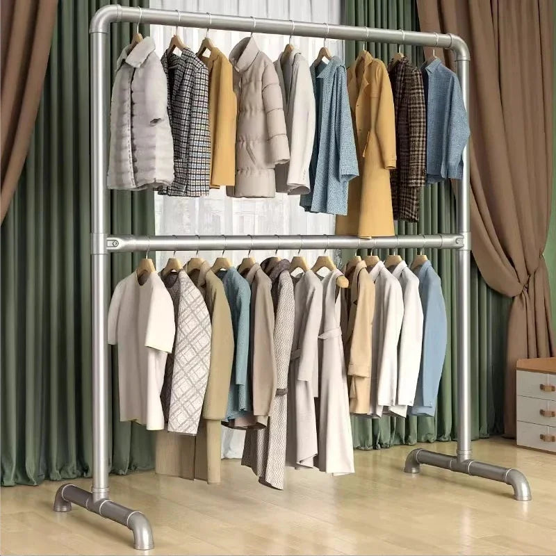Floor Standing Clothes Rack Bedroom Hanging Clothes Rack