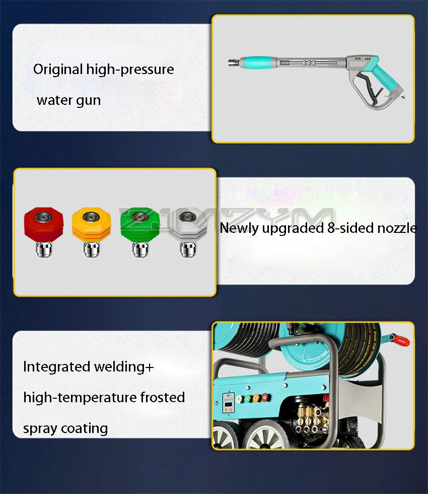 220v Sewer High-Pressure Pipeline Dredging Cleaning Machine