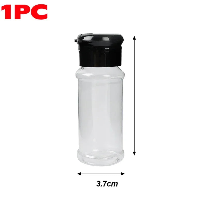 Clear Spices Bottle Salt Pepper Shakers Plastic Barbecue