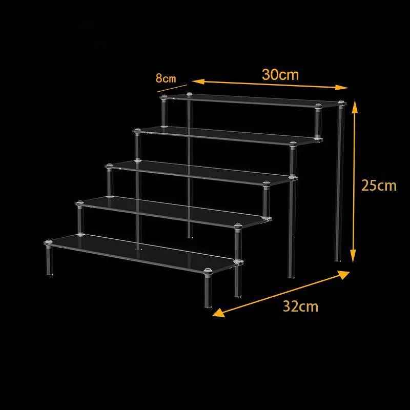 Completely Black Acrylic Display Rack Is Used Cupcakes