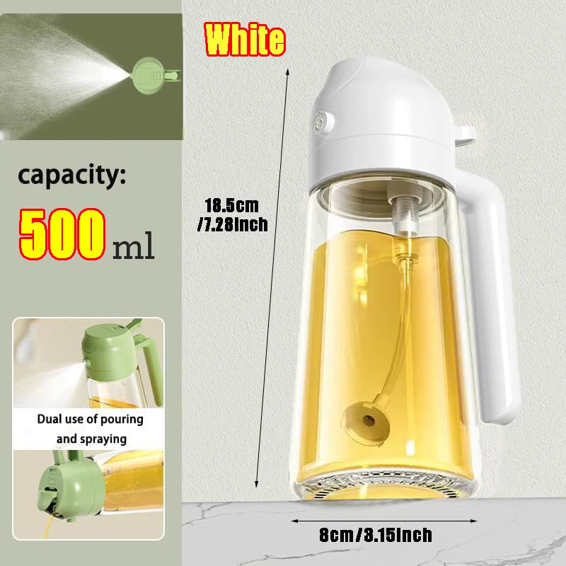2in1 500ml Glass Oil Sprayer Olive Oil Spray