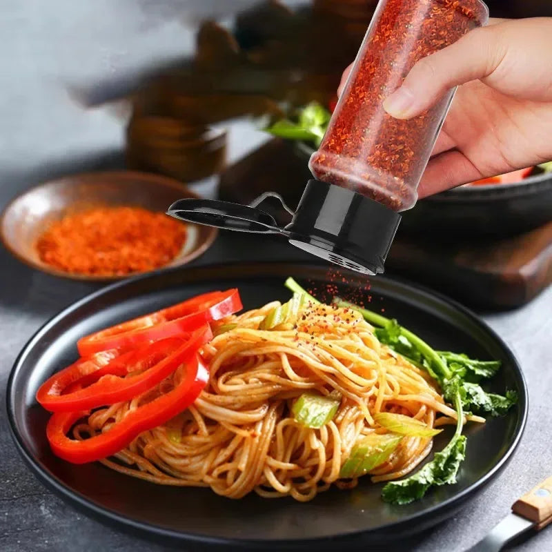 Clear Spices Bottle Salt Pepper Shakers Plastic Barbecue