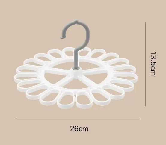 Round Space-Saving Drying Rack 20 Clips - Large-Capacity