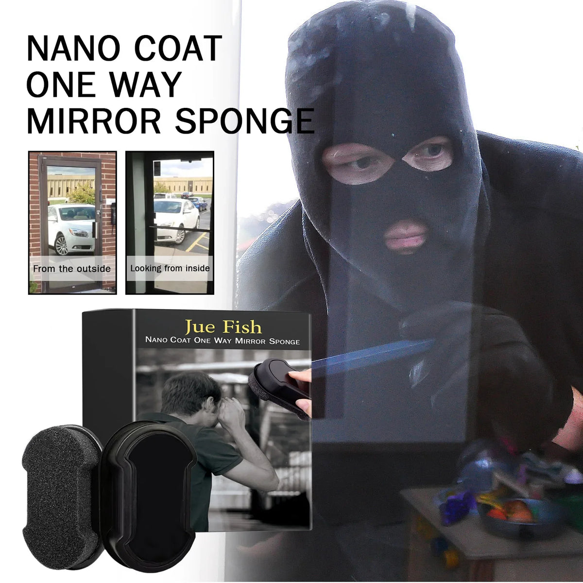 Anti Peeping Glass Cleaning Sponge Isolate Glass Light