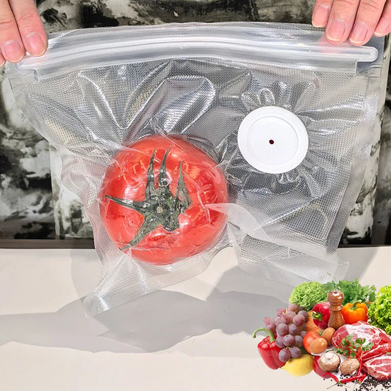 Upgraded Version Vacuum Food Storage Bag Zipper Bag