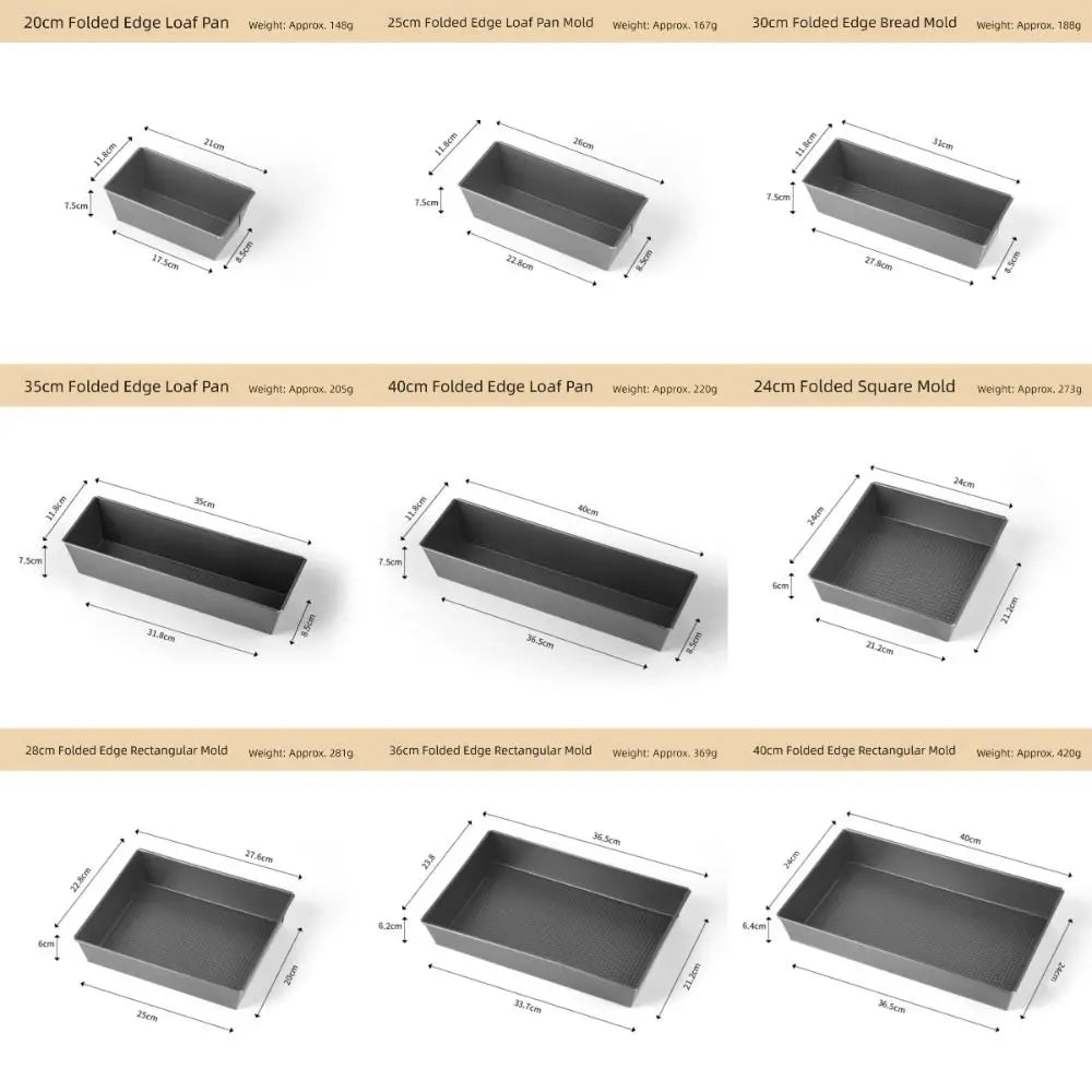 Thickened Carbon Steel Rectangle Loaf Pan Nonstick Baking