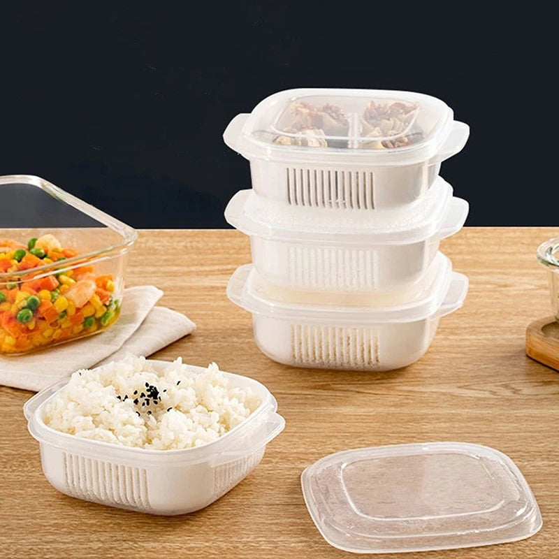 Food Storage Container Rice Fruit Preservation Box Microwave
