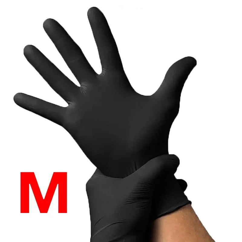 Black Xl Latex Gloves Pvc Gloves Disposable Nitrile