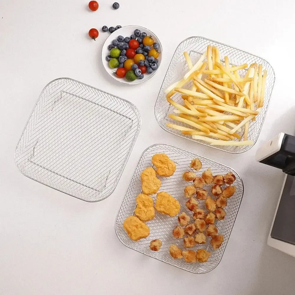 Durable Stackable Air Fryer Rack Non-Stick Stainless Steel