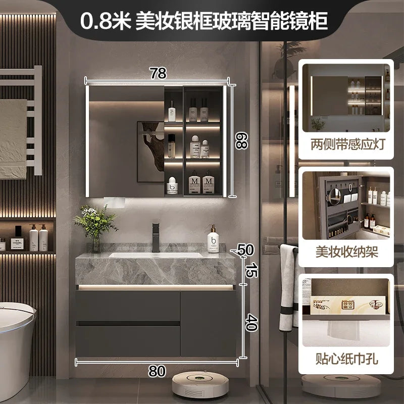 Paper Drawers Bathroom Cabinet Organizer Storage Mirror Toilet