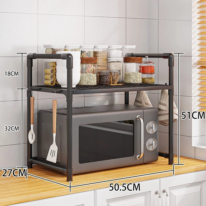 Multi-Purpose Storage Rack - Thickened Adjustable Shelf Microwave