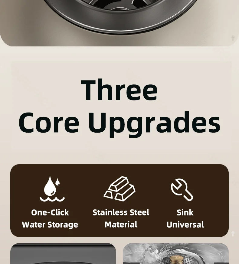 Universal Sink Strainer Stainless Steel Pop-Up Drain Plug