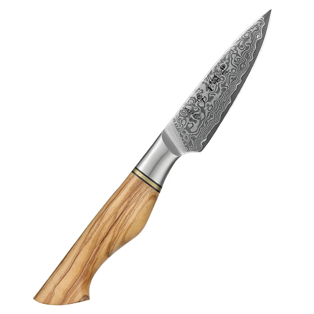 Hezhen Inch Paring Knife 67 Layer Damascus Steel