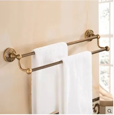 Tuqiu Bathroom Antique Bronze Carved Aluminum Bath Hardware
