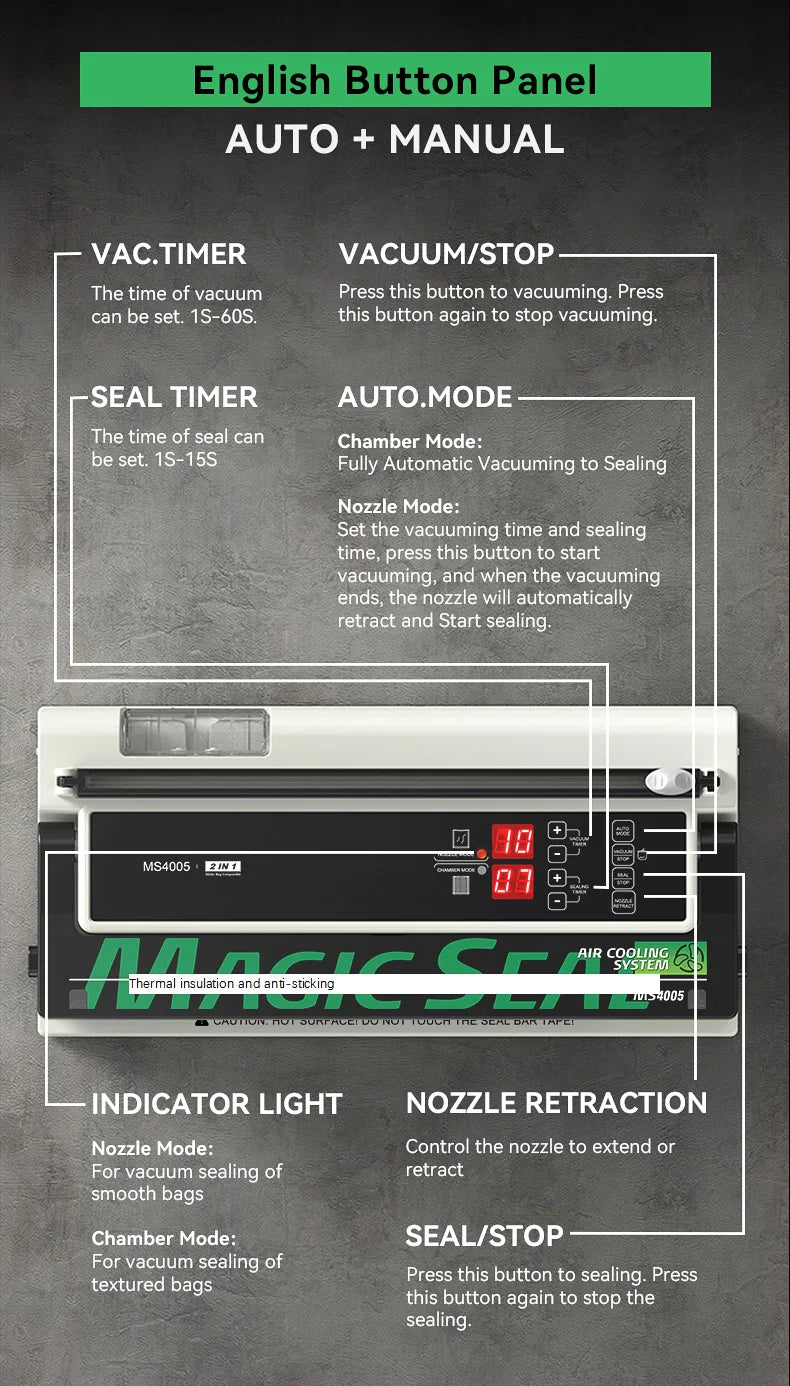 Vacuum Sealer Magic Seal Ms4005 Packaging Machine Plastic