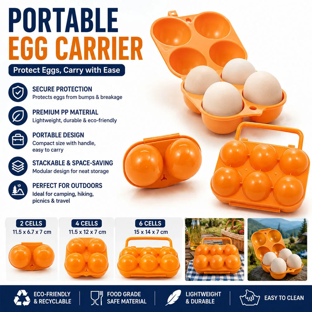 2/4/6 Grids Egg Storage Box Egg Holder Container
