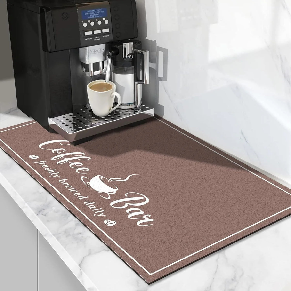 Coffee Bar Drying Mat Fashion Decor Non-Slip Heat