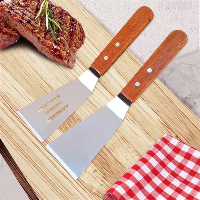 Stainless Steel Spatula Grill Scraper Non Stick Durable