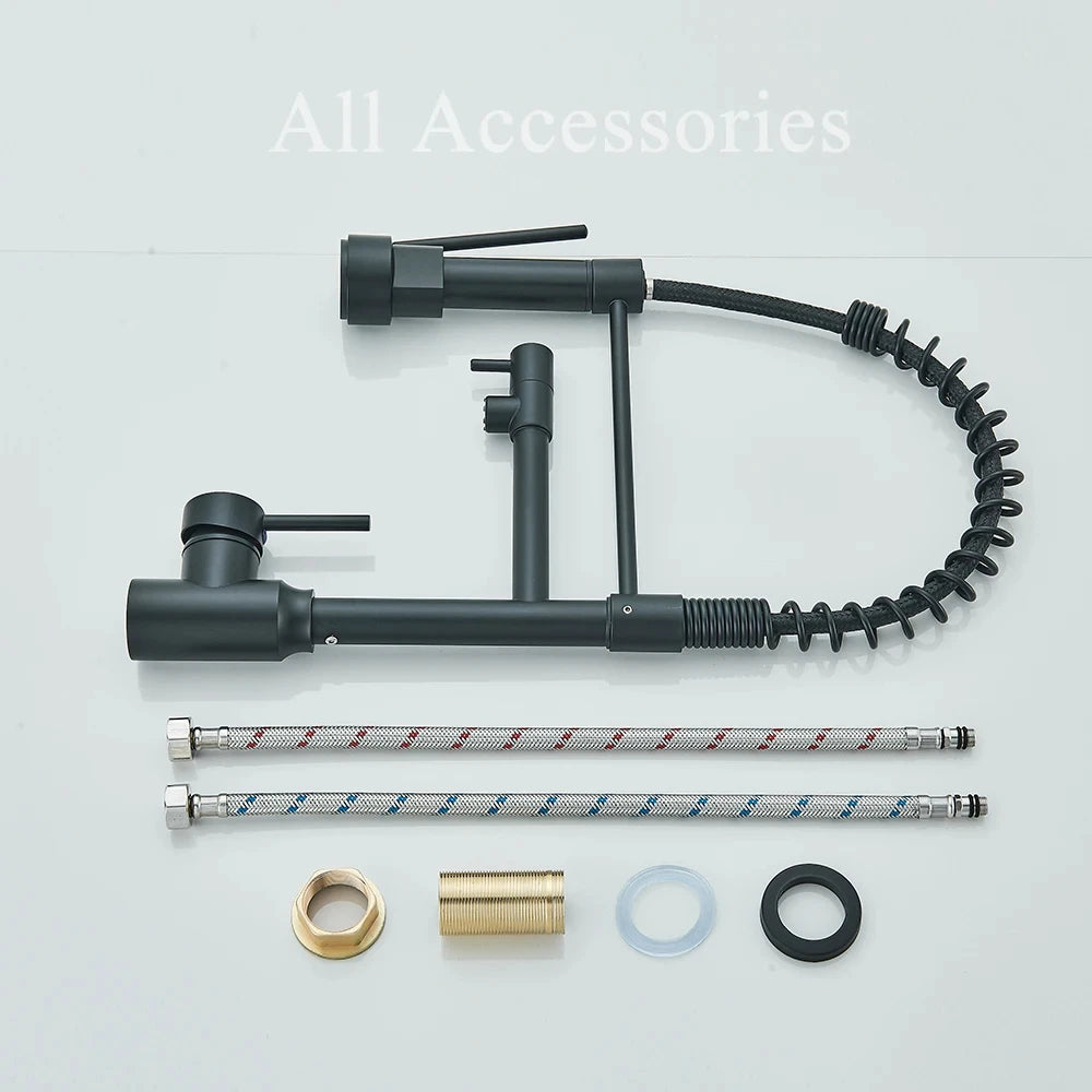 Black Sink Faucet Pull-Out Cold Water Mixing Faucet