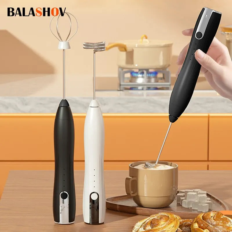 Mini Electric Milk Foamer Blender Wireless Coffee Whisk