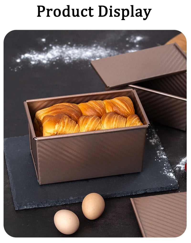 Rectangle Loaf Pan Baking Toast Pullman Box Tray