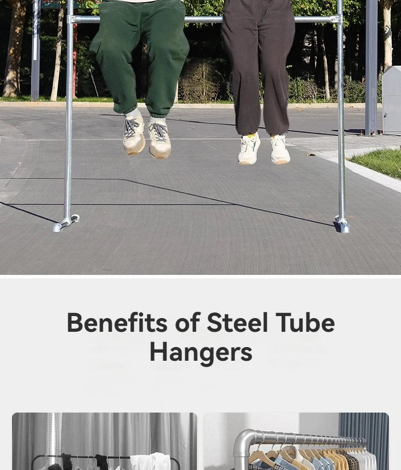 Floor Standing Clothes Rack Bedroom Hanging Clothes Rack
