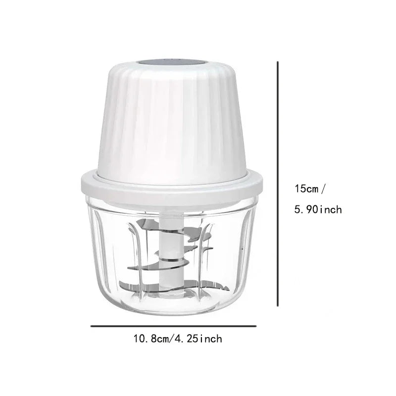 Cordless Electric Food Chopper 350ml Mini Processor 304